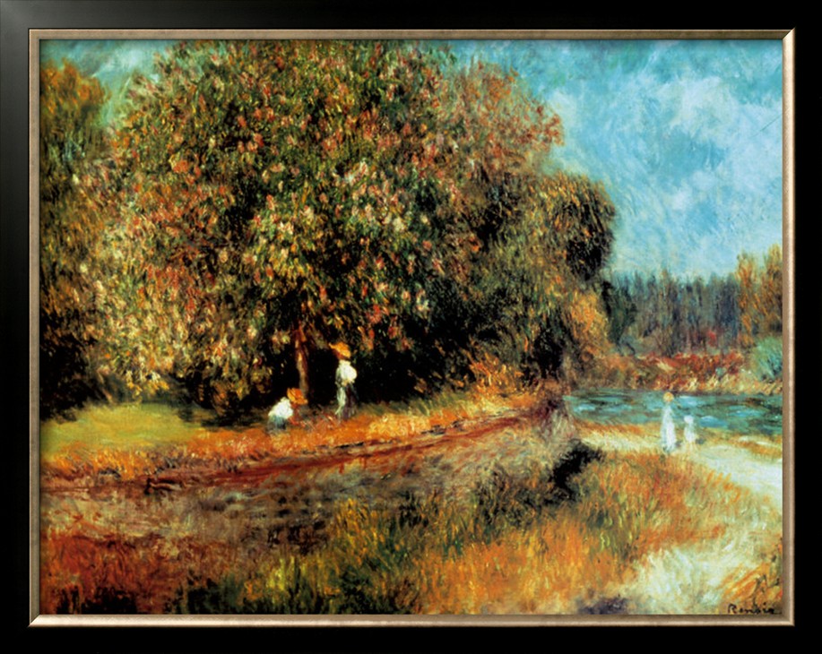 Chestnut Tree in Bloom - Pierre Auguste Renoir Painting